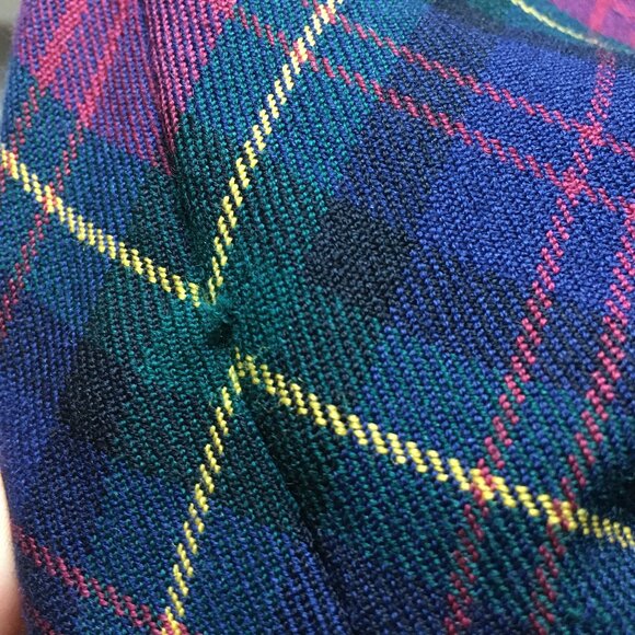 Vintage Highland Queen Maisen Mendessolle Diamond Plaid Wool Skirt - Picture 8 of 16